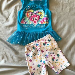 Two piece baby girl outfit.